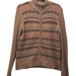 CHAPS  Fair Isle Cardigan Sweater Brown XL Photo 0