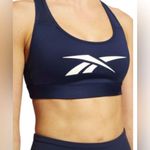 LUX VECTOR Reebok Navy and White Sports Bra Photo 0
