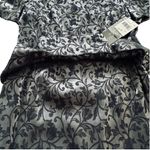 Maggy London Petite Gray Black Embellished Flowers Short Sleeve Dress Size 10P Photo 8