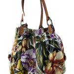 Maurizio Taiuti Tropcial Floral Italian Soft Genuine Leather Hobo Bag Photo 0