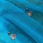 Gorgeous Indian/Iranian turquoise embellished scarf/wrap Blue Photo 4