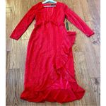 House of Harlow  X Revolve red ruffled midi dress small Photo 10