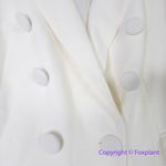 Eloquii New!  white/ivory double‎ breasted blazer, women plus size 24 Photo 4