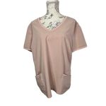 Jaanuu ‎ Scrub Top Short sleeve Pink J96242 3 pocket Sweetheart Neck Size 1X Photo 3