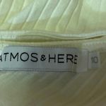 Atmos & Here Women's White Rib Knit Sleeveless Cami Camisole Crop Tank Top Sz 10 Photo 2
