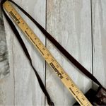 Susan Gail Brown Leather Drawstring Bucket Bag Shimmer Bronze Snakeskin Vintage Photo 12