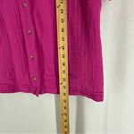 Old Navy  Button Short Sleeve Gauzy Shirt Womens Large Pink Photo 3