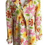 Vintage Morton Bernard Women's Size 10T Cotton‎ Spring Floral Long Easter Coat White Photo 0