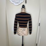 ZARA NTM: Black & Brown Striped Cropped Sweater Looks New Size Medium Photo 9