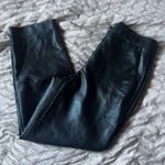 Babaton Aritzia Command Cropped Vegan Leather Black Trousers Size 8 Photo 2