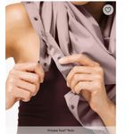 Lululemon Vinyasa Scarf Womens One Size Violet Verbena Pink Nulu Snap Wrap Shawl Photo 3