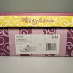 Brighton Daria Caramel Brown Leather Cutout Wedge Sandals Photo 9