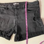 Charlotte Russe  Refuge Black Wash Distress Cuffed Hem Jean Shorts Size 12 EUC Photo 7