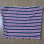 Popular 21 Striped Ribbed Tube Top Red White And Blue Size Medium Photo 0