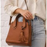 Vince Camuto  Suni Crossbody Satchen Bag in Stable Brown Leather Photo 0
