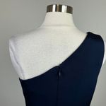 XScape One Shoulder Sleeveless Bodycon Mini Sheath Cocktail Dress Blue Size 10 Photo 7