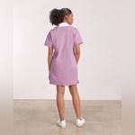 Everlane  Organic Cotton Polo Dress Open Plunge Neckline Lilac M (6-8) NWT Photo 1