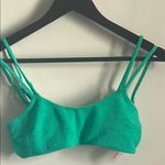 Romwe  Green Textured Strappy Bikini Top Photo 1