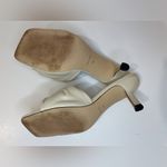 Nine West Knot 3 Ivory Slip On Squared Open Toe Kitten Heels Sandals Size 9 M Photo 10