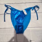 ASOS Design Meet You By the Pool Shiny Blue Bikini Bottom Photo 2