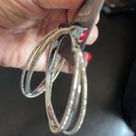 Nicole Miller New  Triple Intertwined Hoops Silver Photo 1