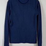 Lululemon  Rest Less Ribbed Long Sleeve Crewneck Stretch in Brilliant Blue Med. Photo 0
