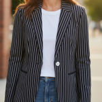 Newport News NWT  Vintage Pinstripe Blazer Size 16 Photo 1