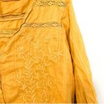 Free People Crop Top M Follow Your Heart Embroidered Golden Harvest Boho Cotton Photo 6