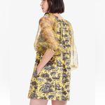 STAUD  Garden Yellow Marigold Toile Sheer Puff Long Sleeve Dress size XS Photo 1