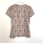 French Connection Marble Print Blouse Blush Nude / Pink Navy Blue Short Sleeve 4 Photo 8