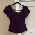 Sweet Wanderer Purple Ruffled Flutter Sleeve Blouse Photo 0