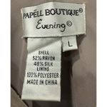 Papell Boutique Vintage 90s Y2K Evening Silk Burnout Blouse Beaded Top Large Photo 4