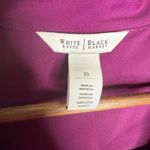 White House | Black Market Purple Long Sleeve Button Down tab sleeve Size 10 Photo 5