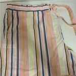 Loft  Pink and Blue Striped Shorts with Drawstring Waist Size L NWOT Photo 2