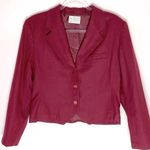 Pendleton  vintage burgundy wool cropped blazer jacket Photo 0