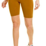 Good American Bike Shorts Women's 1(US Small) Brown Stretch Pull On Activewear Photo 0