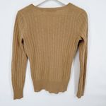 Saks 5th Avenue Saks Fifth Avenue V-Neck Cable Knit Cashmere Sweater XS Photo 6