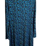 Cut Loose Blue Multicolored Floral Swing Dress Womens Size Small Long Sleeve Photo 1