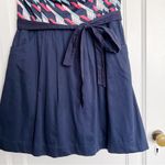 Anthropologie Maeve • Signal Flag Dress strapless mini sundress red white blue Photo 5