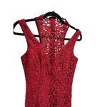 Keepsake Cranberry High Neck Sleeveless Cutout Lace Cocktail Dress Size S $289 Red Photo 2