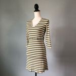 Alya | Striped Ribbed Dress V-Neck Dress Sz M Photo 3