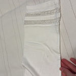 Karen Scott  White 3/4 Sleeve Blouse with Striped Details Photo 4