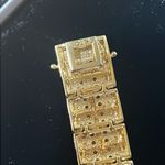 New Elegant Designer Diamond Wide Tennis Bracelet Gold over Brass 7.25” Photo 4