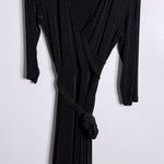 Chico's Chico’s Travelers Black Faux Wrap Dress Polka Dot Size Large Chico’s Size 2 Photo 0