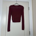 Free People Free‎ People H2O Crew Neck Pullover Top in Garnet Size XS Photo 2
