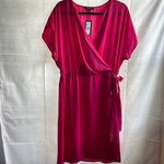 Kenneth Cole  womens Pink wrap dress in size L NWT Photo 0
