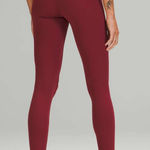 Lululemon  Maroon High Rise Wunder Under Crop Leggings Photo 0