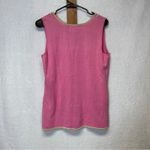 Quacker Factory Silk Blend Pink & Green Grasshopper Sleeveless Top Size M Photo 3