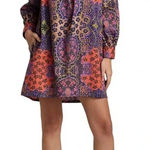 Xirena Nyla Poplin‎ Ruffled Mini Dress Black Opal Size Large Photo 0