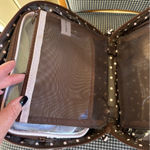 Stephanie Johnson Brown and Pale Pink Heart ML Traveler Cosmetics Case Photo 5